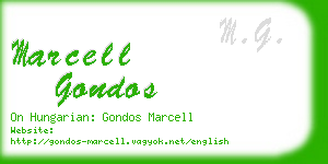 marcell gondos business card